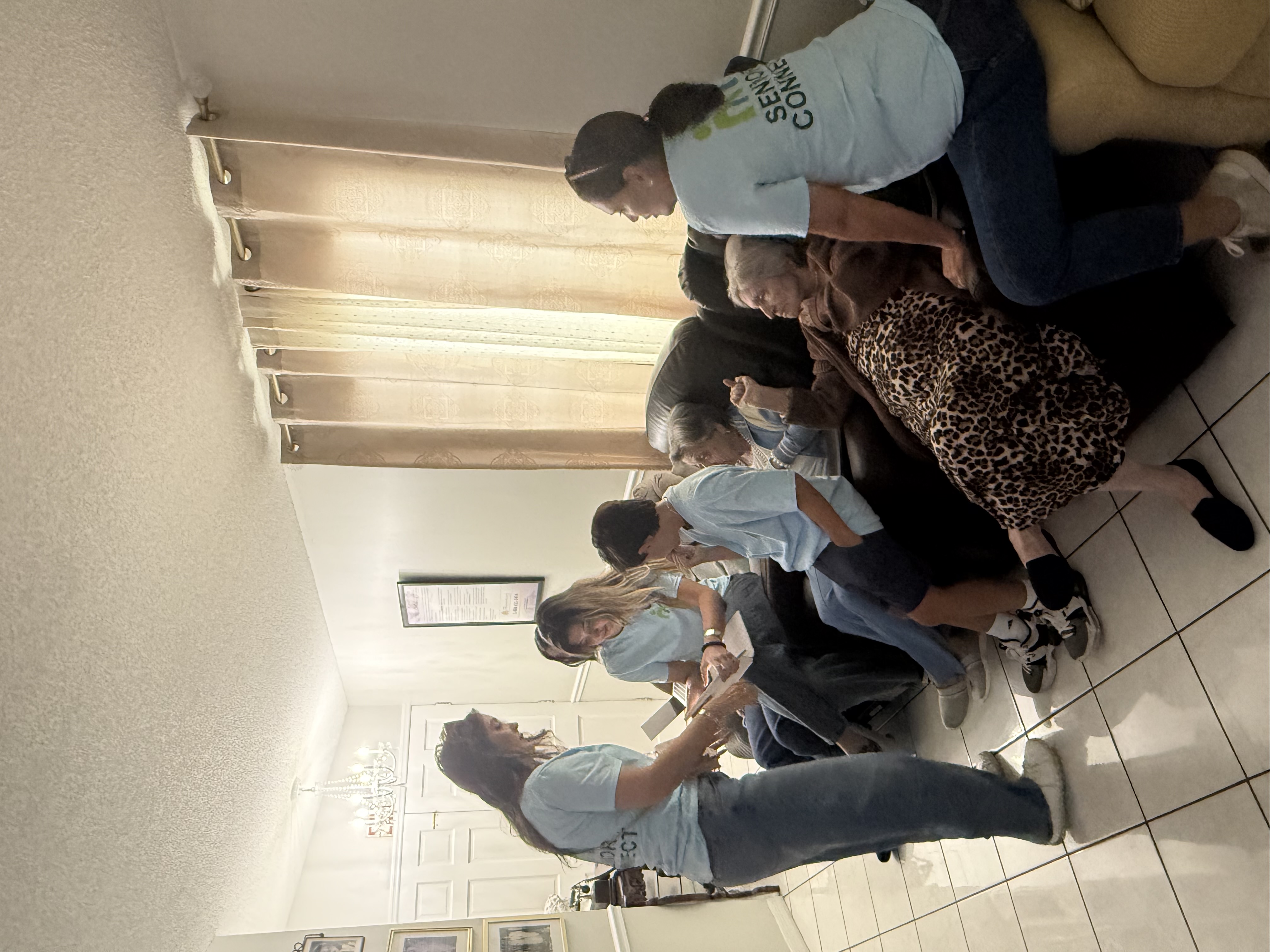 Senior Connect volunteers providing one-on-one support to seniors